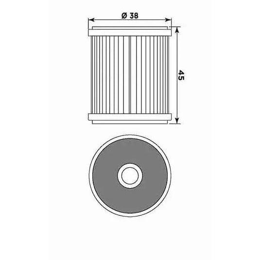 Filtro olio meiwa y4015 per moto cross ed enduro tm e yamaha 250–530cc