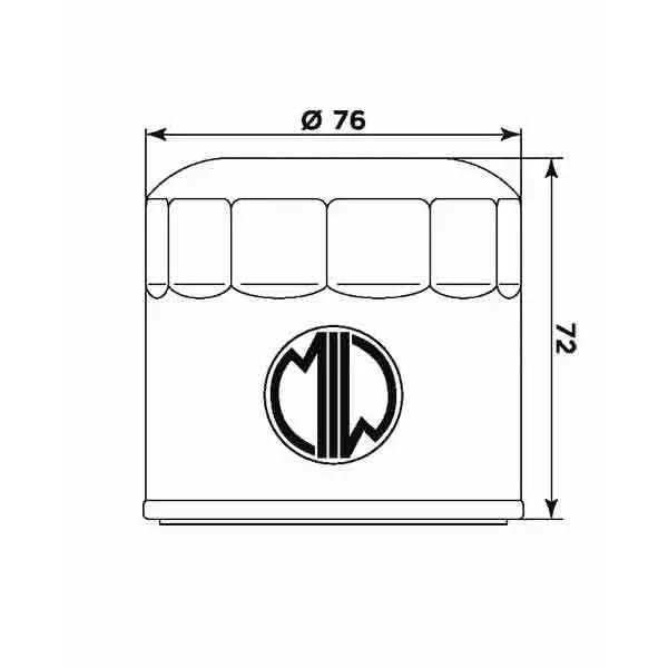 Carica immagine in Galleria Viewer, Filtro olio Meiwa D6001 nero per Bimota, Cagiva, Ducati, Gilera, Norton
