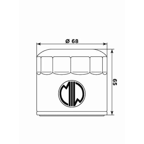 Carica immagine in Galleria Viewer, Filtro olio Meiwa T23001 per moto Triumph 600–2300 cc
