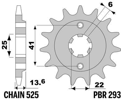 PIGNONI HONDA Z15 18NC C.525 — 15T · Acciaio 18NC · Acciaio naturale