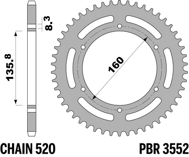 CORONE Z40 C45 C.520 — 40T · Acciaio C45 · Acciaio naturale