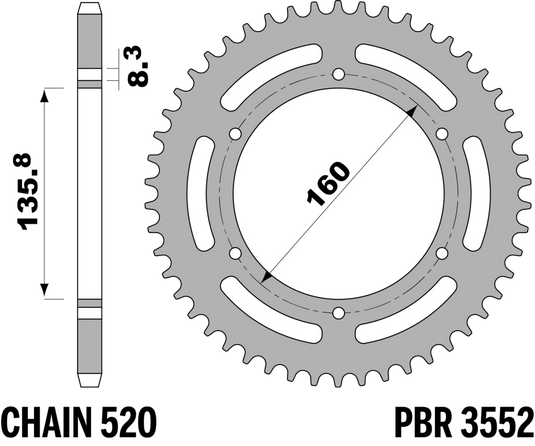CORONE Z40 C45 C.520 — 40T · Acciaio C45 · Acciaio naturale
