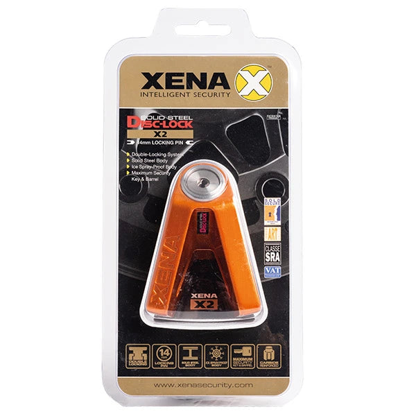 Carica immagine in Galleria Viewer, Bloccadisco XENA X2 Arancio – Perno da 14 mm in acciaio inox
