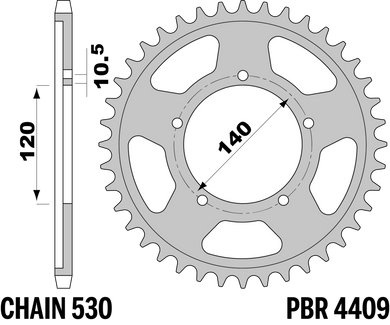 CORONA SUZUKI 1000 GSXR Z42 C45 C.530 — 42T · Acciaio C45 · Acciaio naturale
