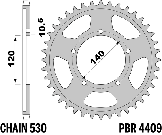 CORONA SUZUKI 1000 GSXR Z42 C45 C.530 — 42T · Acciaio C45 · Acciaio naturale