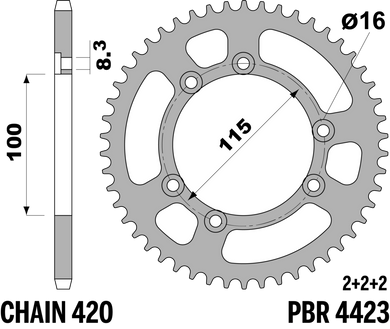 CORONA Z53 ERGAL RR AM6 C.420 — 53T · Ergal · Acciaio naturale