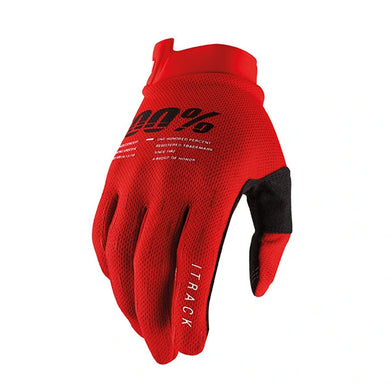 Guanti moto 100% iTrack Rosso