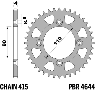 CORONA Z44 ERGAL KTM /FABA C.415 — 44T · Ergal · Acciaio naturale
