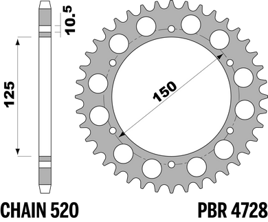 CORONA Z46 BENELLI TRK C45 C.520 — 46T · Acciaio C45 · Acciaio naturale