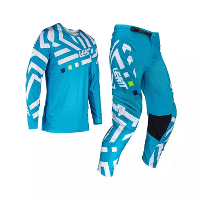 Leatt Ride Kit 3.5 – Completo Moto Cyan