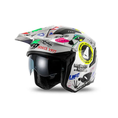 Carica immagine in Galleria Viewer, Casco Moto Jet Ufo Sheratan Grigio Special – Omologato ECE 22.06
