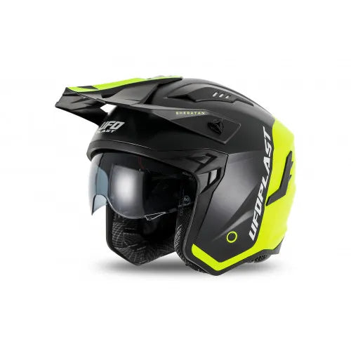Casco Moto Jet Ufo Sheratan Black/Yellow – Omologato ECE 22.06