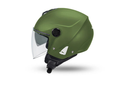 Casco Demi Jet Nixie Verde Omologato ECE 22.06
