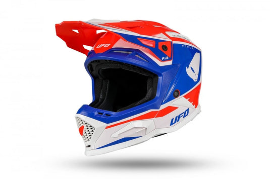 Casco UFO ECHUS MOTOCROSS HELMET RED/ BLUE/WHITE MATT HE13100BC
