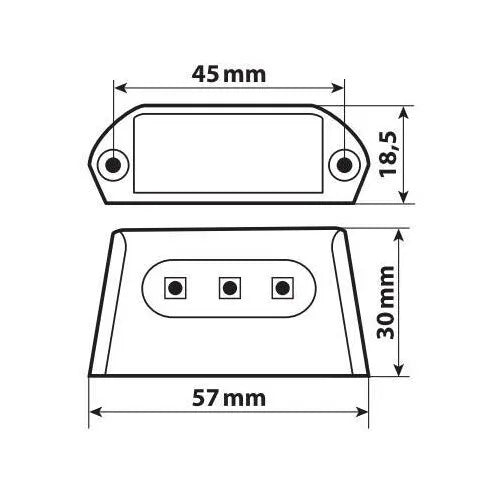 Carica immagine in Galleria Viewer, Luce Targa Moto LED A-ion 3 LED SMD 12V
