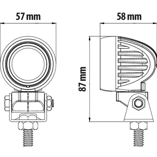 Carica immagine in Galleria Viewer, Faro Ausiliario Moto Cyclops-Round 1 LED 12/24V Luce Focalizzata Impermeabile IP68
