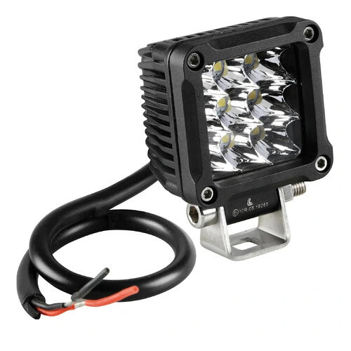 Carica immagine in Galleria Viewer, Faro Ausiliario Moto WL-18 9 LED 12/24V Bianco Impermeabile IP67
