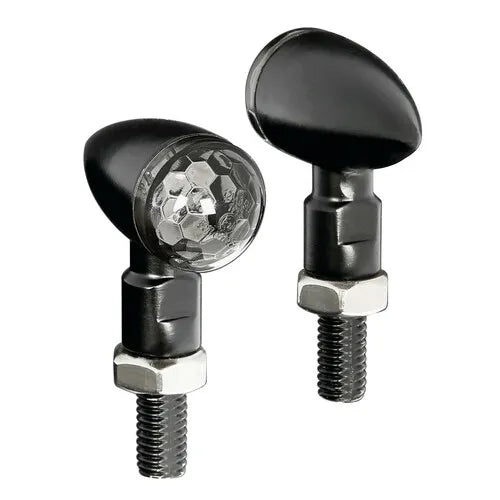 Carica immagine in Galleria Viewer, Frecce Moto LED Drop Nere con Corpo in metallo e snodo Antirottura
