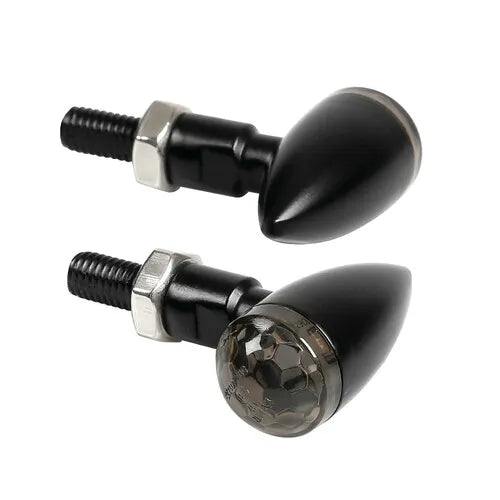 Frecce Moto LED Drop Nere con Corpo in metallo e snodo Antirottura