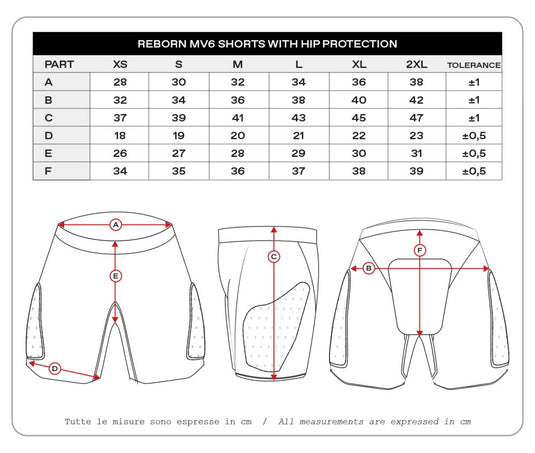 Shorts protettivi Reborn MV6