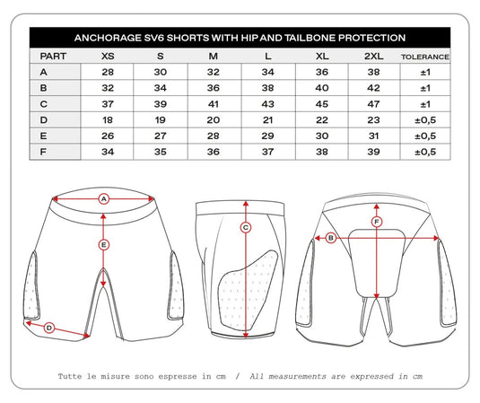 Pantaloncini protettivi Anchorage SV6