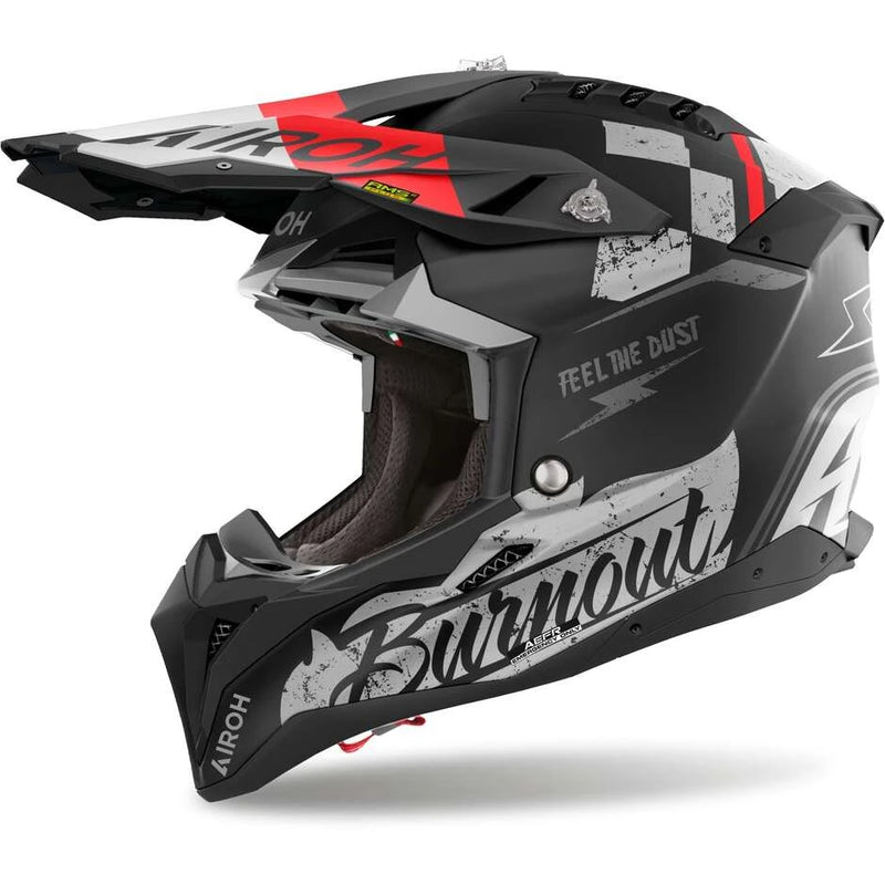 Carica immagine in Galleria Viewer, Casco Moto Cross Enduro Airoh AVIATOR 3 BURNOUT
