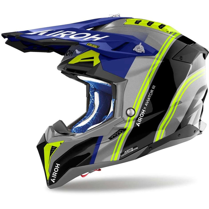 Carica immagine in Galleria Viewer, Casco Moto Cross Enduro Airoh AVIATOR 3 HIMA
