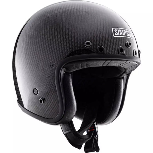 Casco Moto Jet Simpson CHOPPER MC Carbonio Logo Simpson