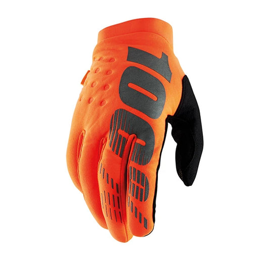 Guanti 100% Brisker Fluo Orange/Black