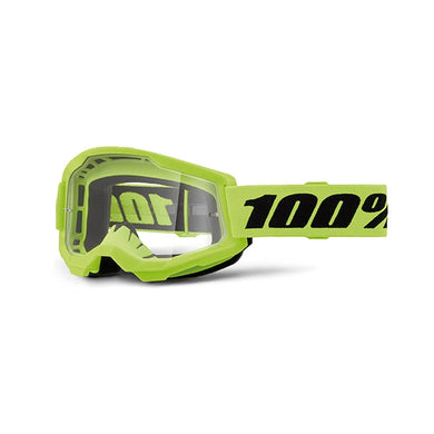 MASCHERA 100% STRATA 2 NEON YELLOW - Lente trasparente